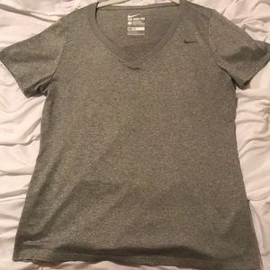 Nike DRI-FIT v-neck short-sleeve workout shirt